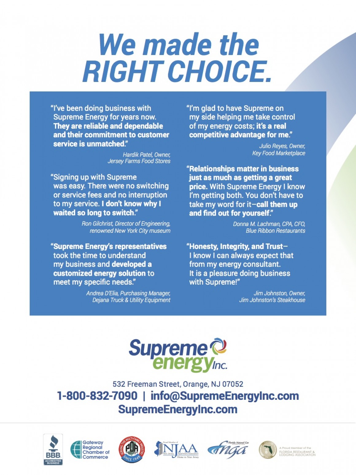 Supreme Energy Brochures