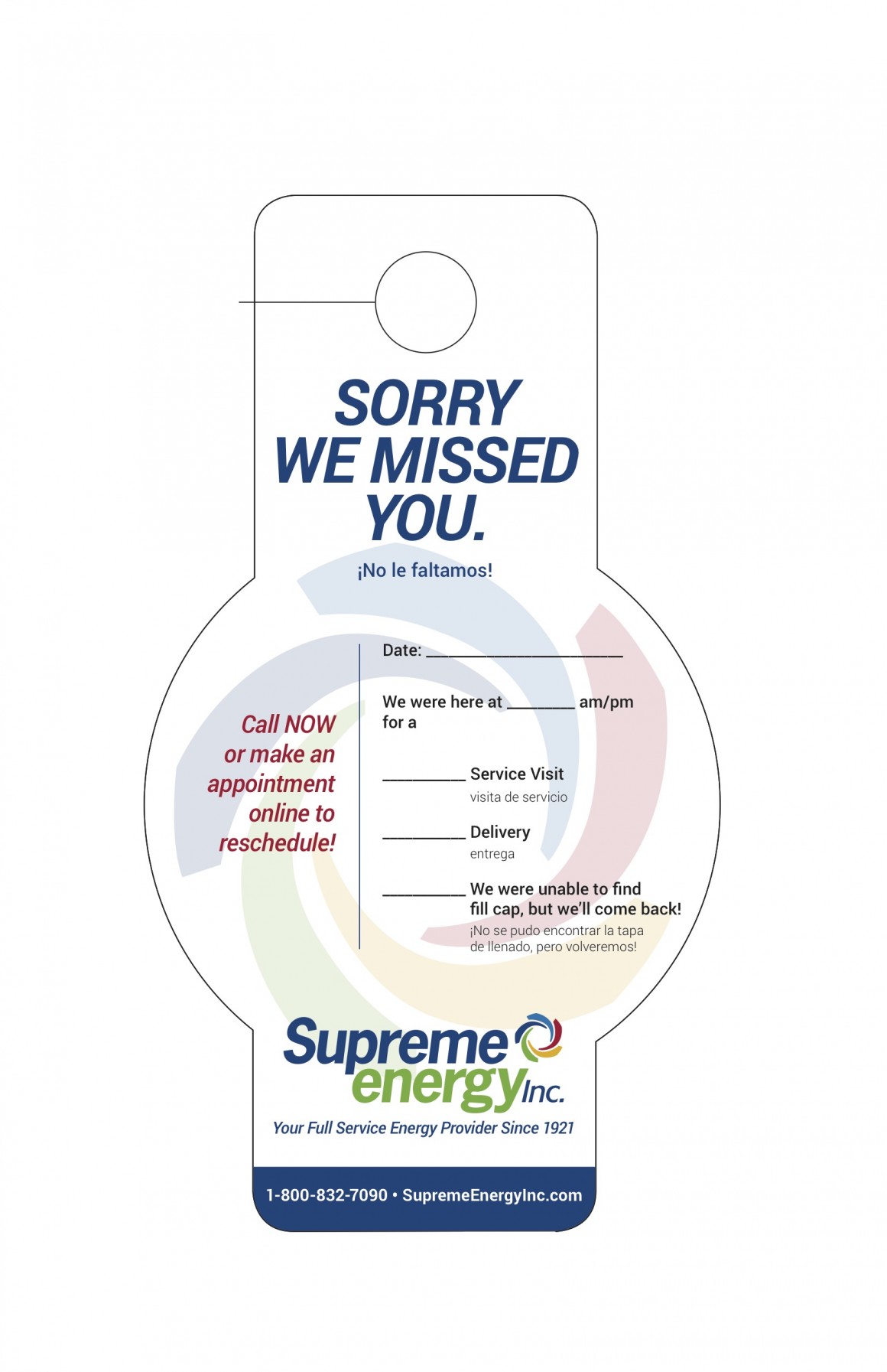Supreme Energy Door Hanger Ads